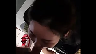 young asian teen sucking my bushwa